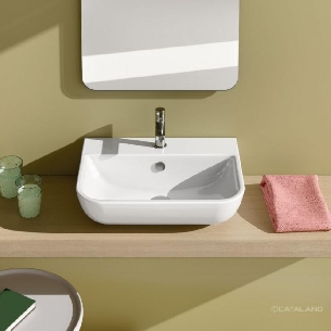 Top Bagno Larghezza 80 x Profondità 40 cm in abete per lavabi d'appoggio  con portasciugamano - Vendita Online ItaliaBoxDoccia