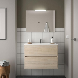 Optimus colonna bagno sospesa 30x140 cm nero opaco con un'anta - Abitare