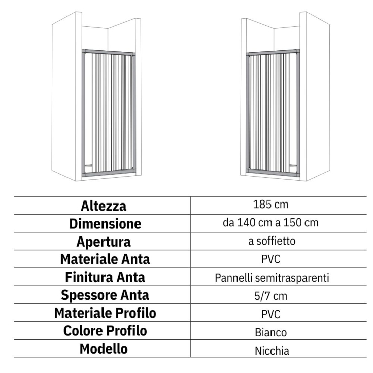 TUBO FLESSIBILE PER DOCCIA PVC CON RIVESTIMENTO NERO OPACO CM 150