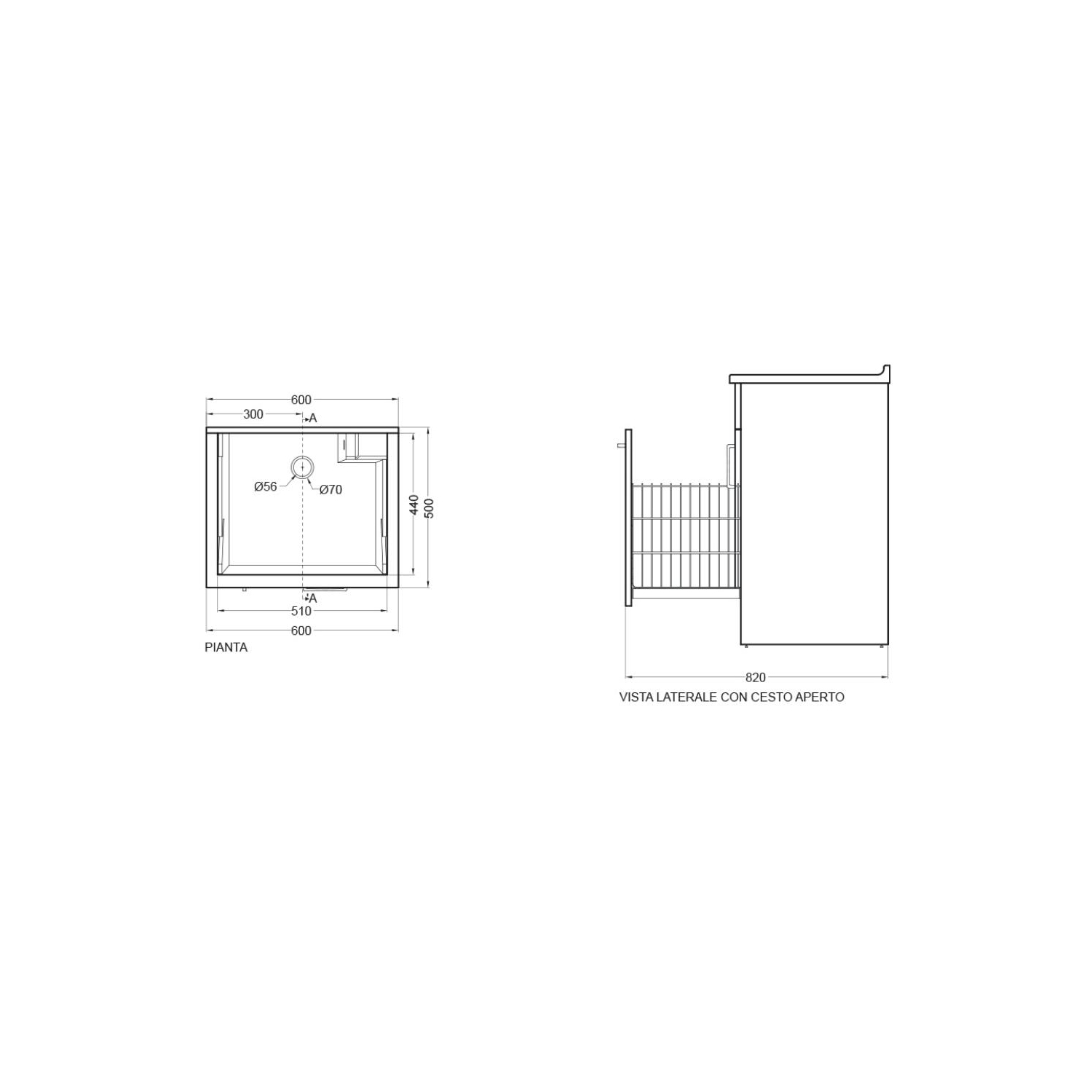 Kit boiserie assemblato rettangolo cm 50 x cm 75 colore bianco