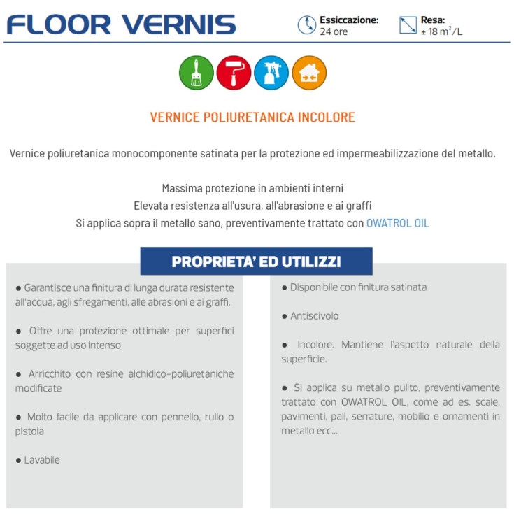 Vernice protettiva per metalli Floor Venis Owatrol