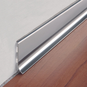 Battiscopa acciaio inox lucido 200 cm Progress Profiles BTAC