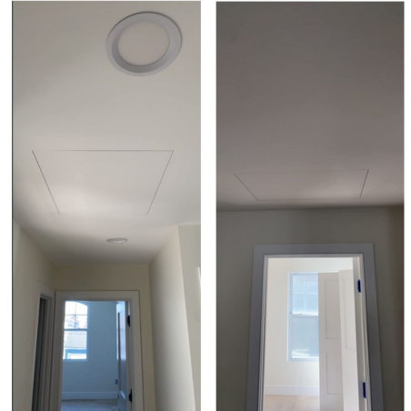 Botole di ispezione standard con telaio in alluminio e sportello estraibile  - sistema F2 – per parete o soffitto in cartongesso - Cartongesso fai da te