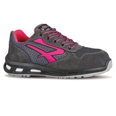 Scarpa antinfortunistica donna U Power Verok bassa, linea Red Lion, classe  protezione S1P ESD SRC, tomaia traspirante e pelle morbida, numero 35