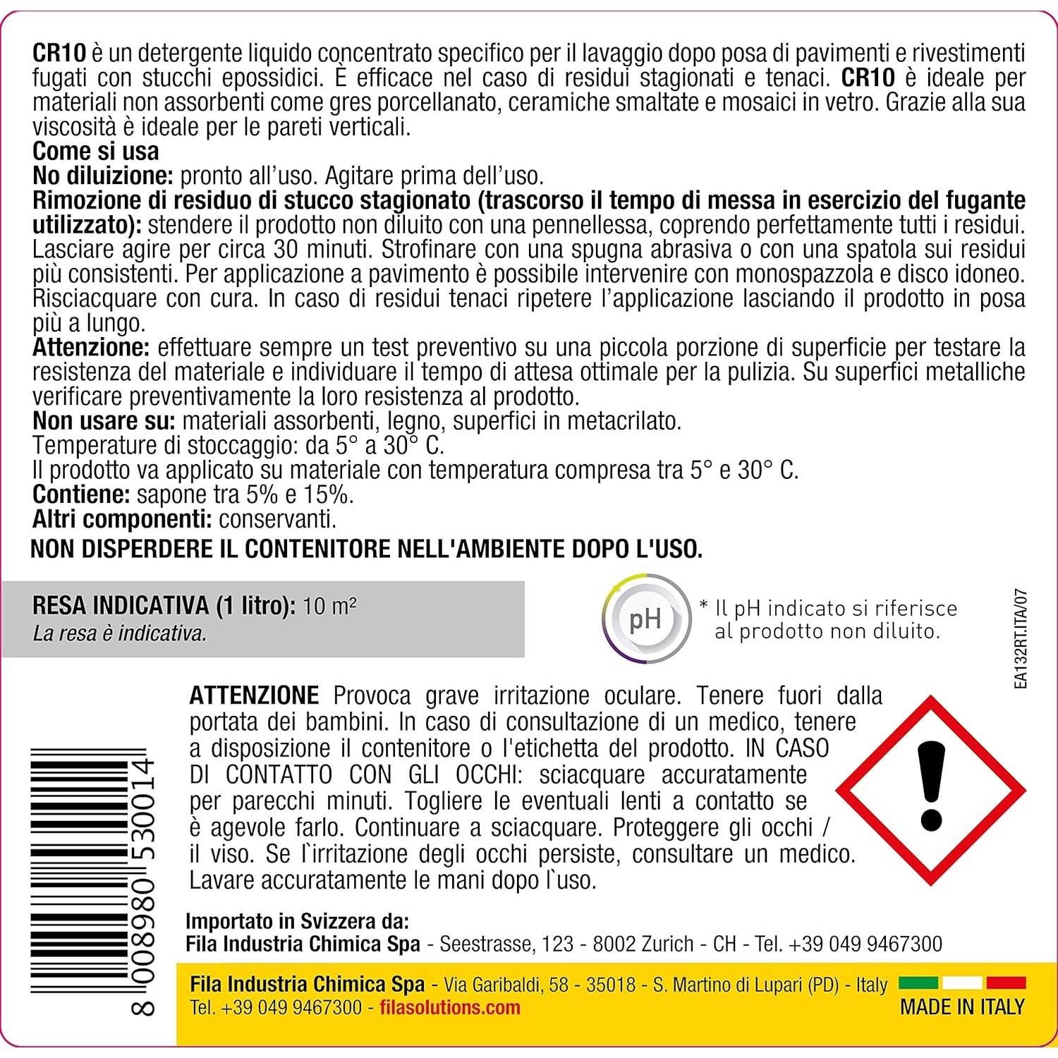 amastone®: Detergente per residui epossidici FILACR10 - Fila
